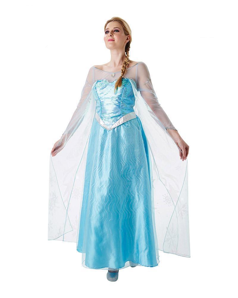 Buy Elsa Costume Adult Ice Queen Frozen Dress for Women Elsa Inspired Dress  Elsa Princess Dress with Cloak, Blue Online at desertcartNorway